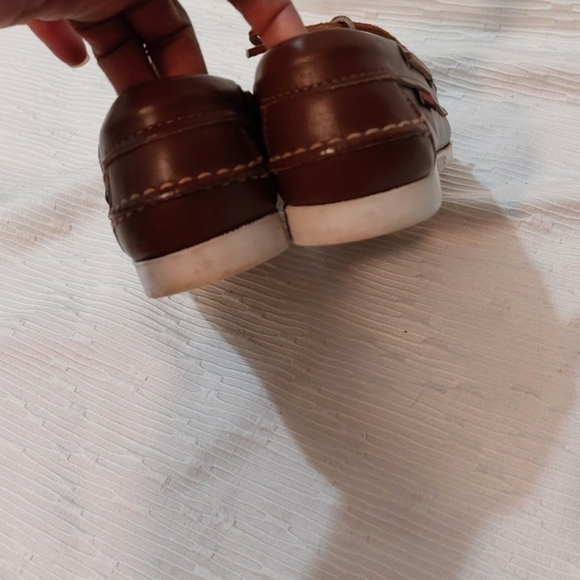 Sebago Dark Brown Leather Boat Shoes - Picture 3 of 9